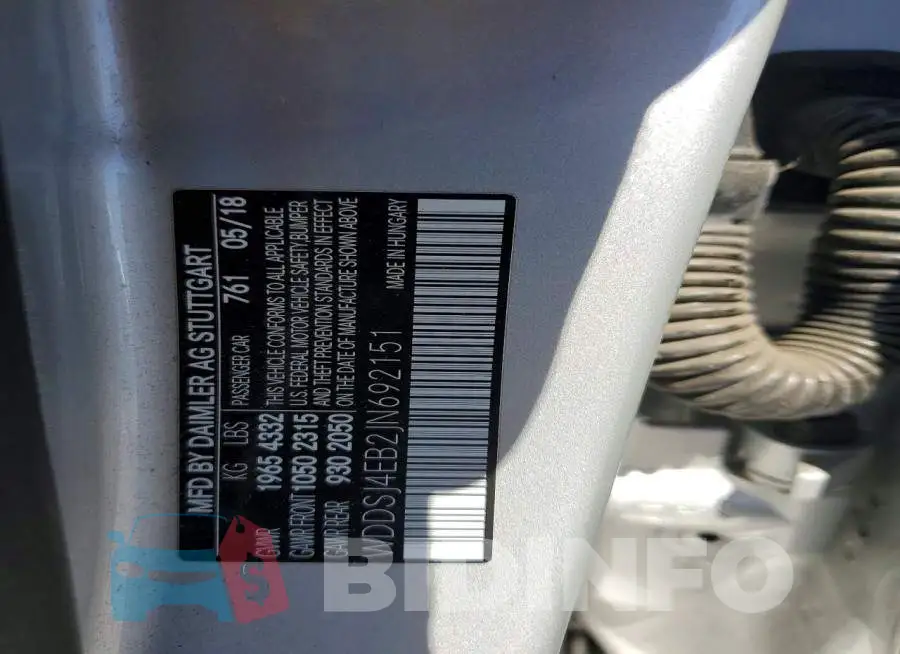 WDDSJ4EB2JN692151 Photo# 12