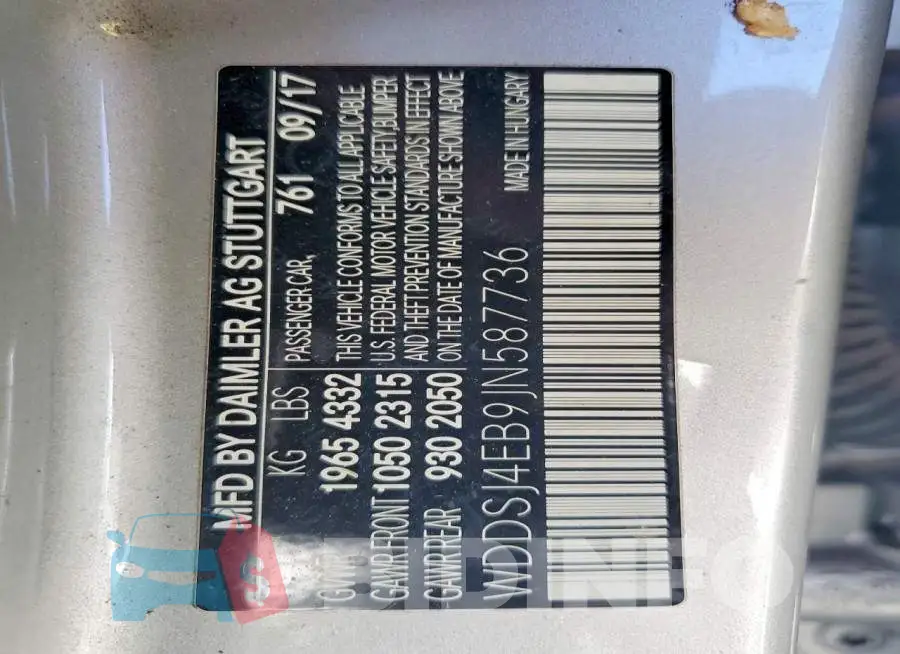 WDDSJ4EB9JN587736 Photo# 12