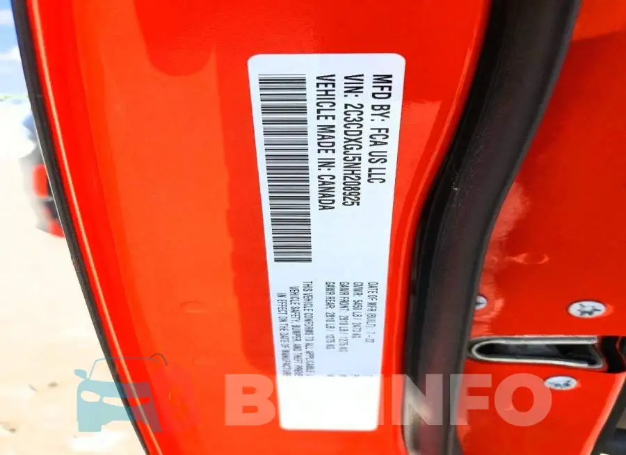 2C3CDXGJ5NH208925 Photo# 12