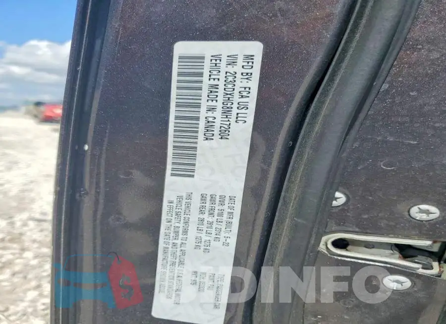 2C3CDXHG8NH172604 Photo# 12
