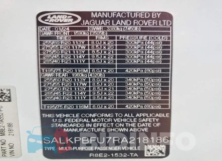 SALKPBFU7RA218186 Photo# 14