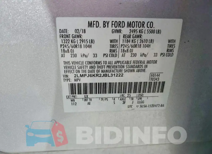 2LMPJ6KR2JBL31222 Photo# 14