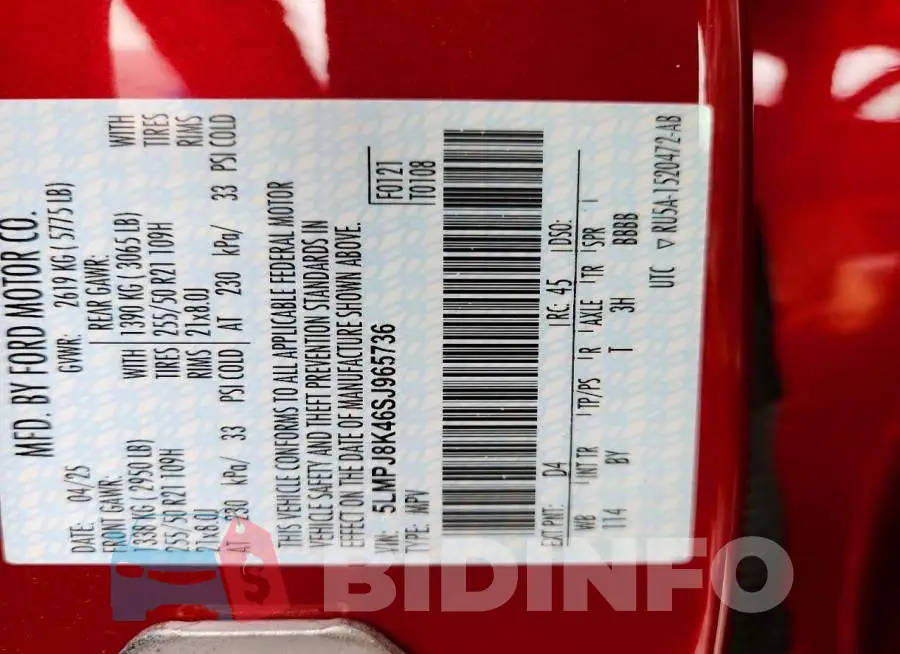 5LMPJ8K46SJ965736 Photo# 13