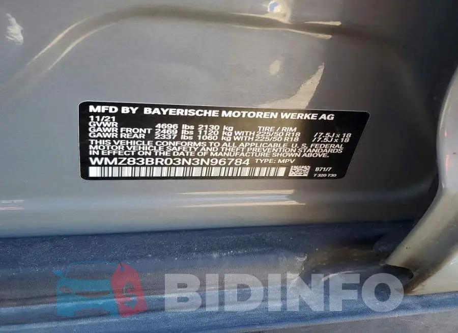 WMZ83BR03N3N96784 Photo# 13