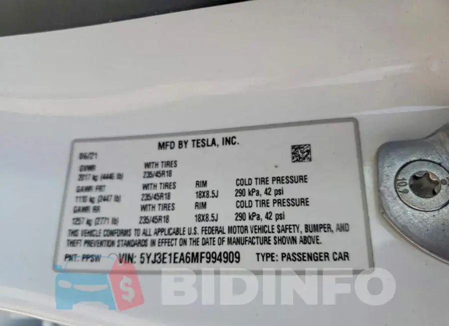 5YJ3E1EA6MF994909 Photo# 12