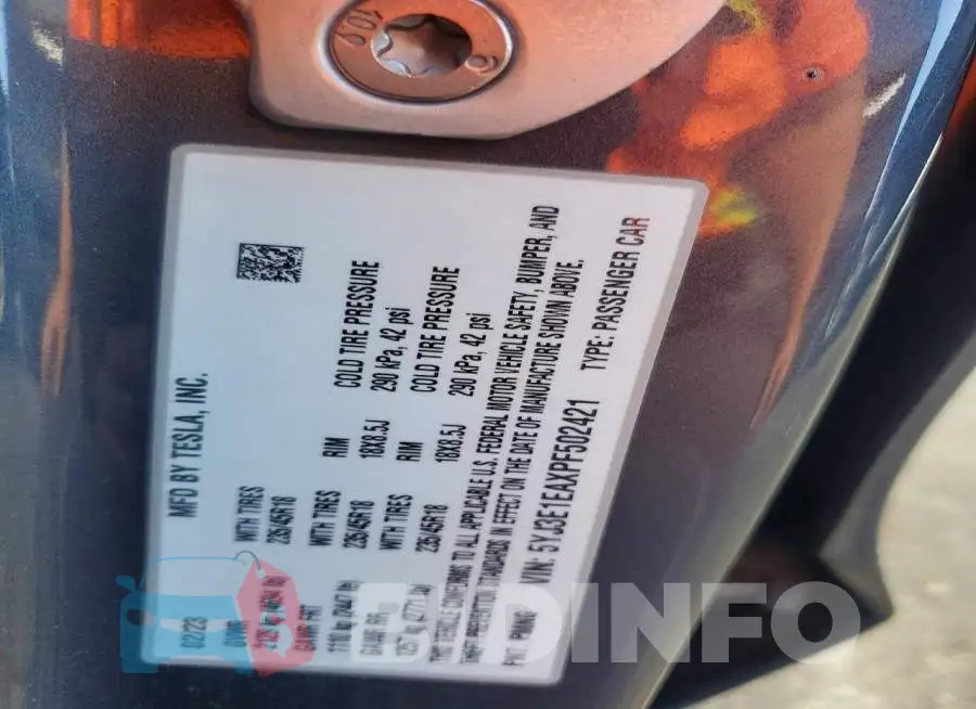 5YJ3E1EAXPF502421 Photo# 12