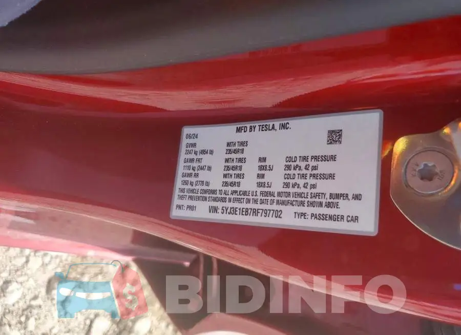 5YJ3E1EB7RF797702 Photo# 12