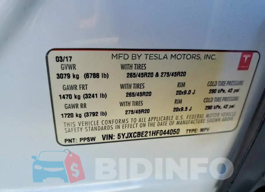 5YJXCBE21HF044050 Photo# 13