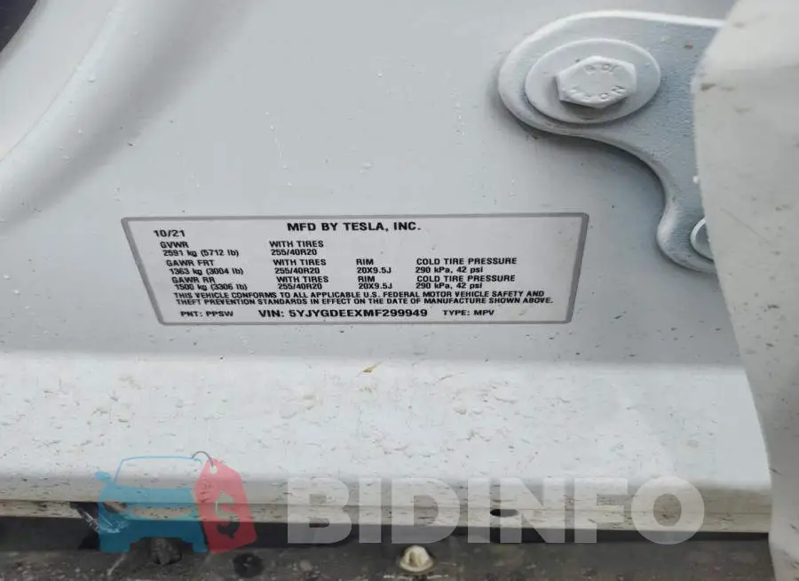 5YJYGDEEXMF299949 Photo# 13