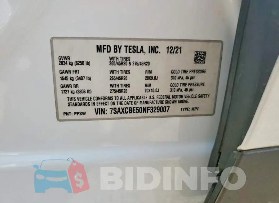 7SAXCBE50NF329007 Photo# 13