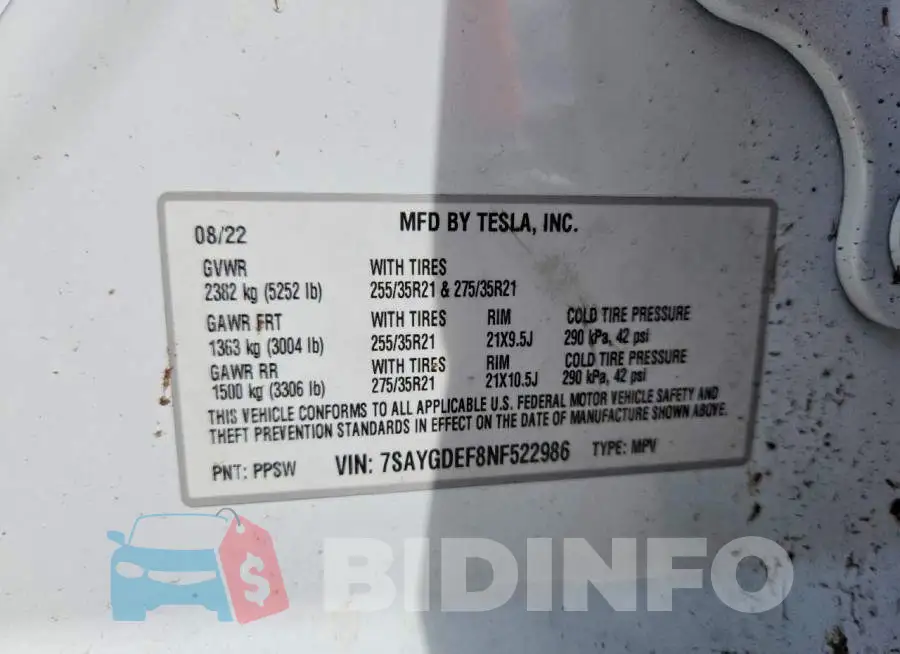 7SAYGDEF8NF522986 Photo# 12