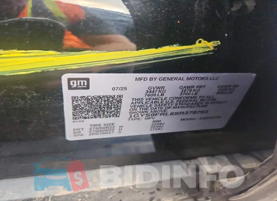 1GYS9FRL6SR378783 Photo# 13