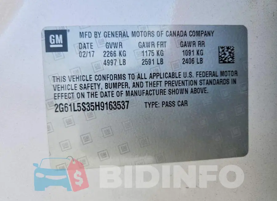2G61L5S35H9163537 Photo# 13
