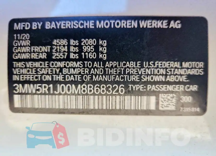 3MW5R1J00M8B68326 Photo# 12