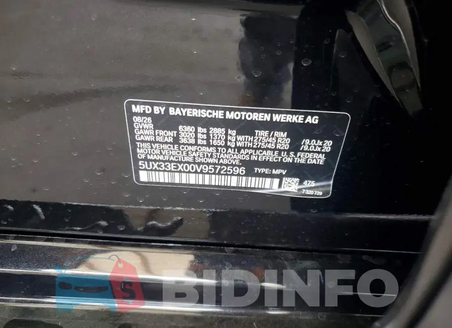 5UX33EX00V9572596 Photo# 12