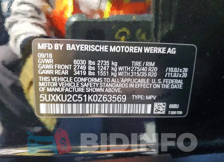 5UXKU2C51K0Z63569 Photo# 13