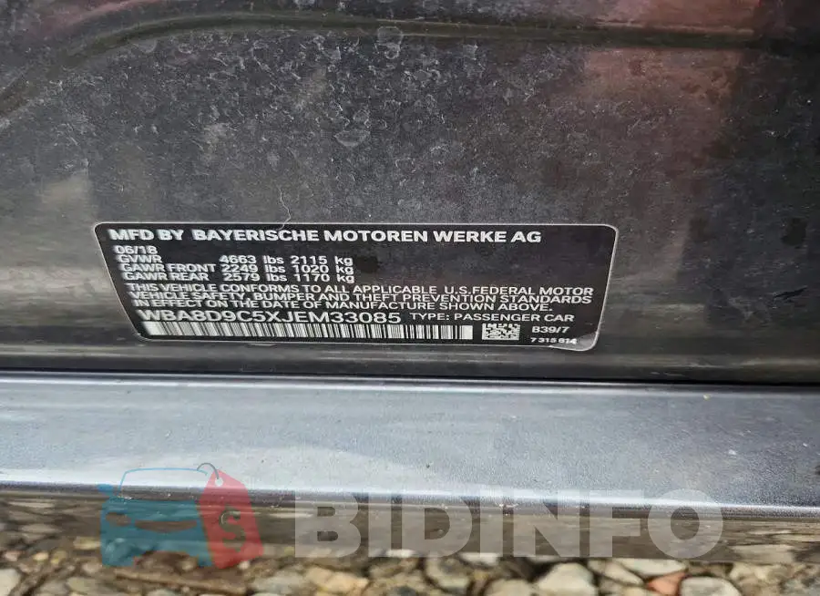 WBA8D9C5XJEM33085 Photo# 12