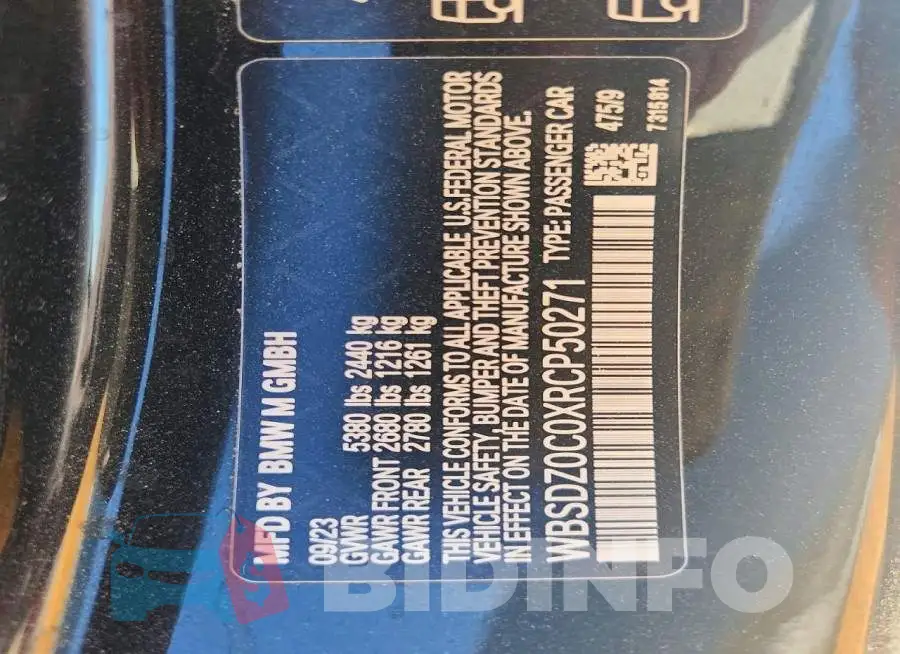 WBSDZ0C0XRCP50271 Photo# 12