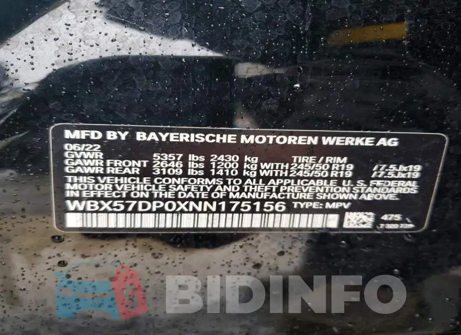 WBX57DP0XNN175156 Photo# 14