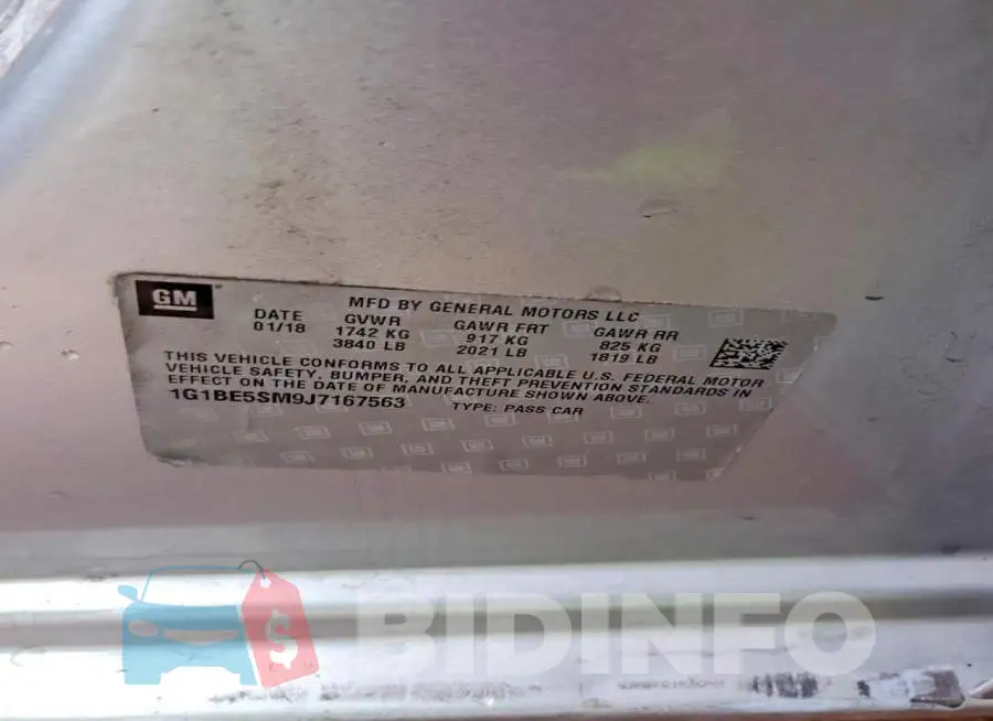 1G1BE5SM9J7167563 Photo# 12