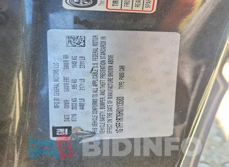 1G1FF1R76H0113583 Photo# 12