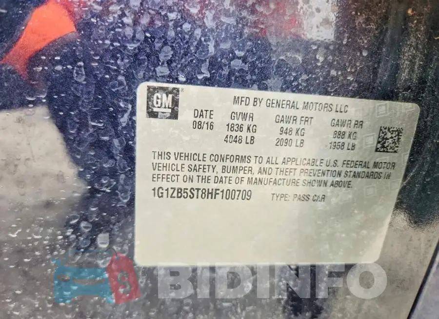 1G1ZB5ST8HF100709 Photo# 12
