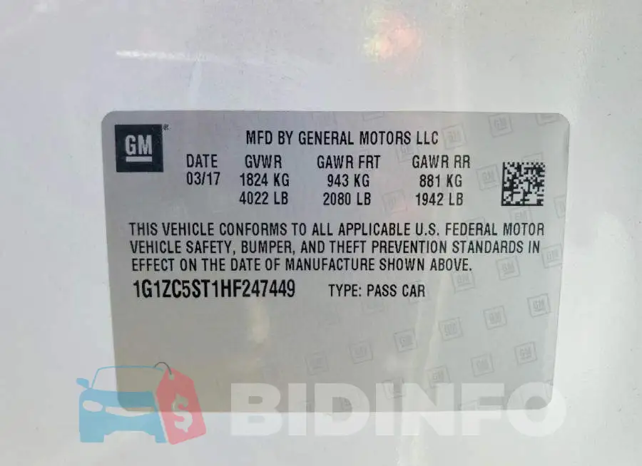1G1ZC5ST1HF247449 Photo# 12