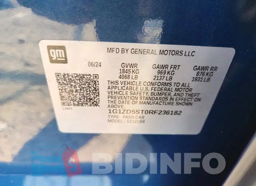 1G1ZD5ST0RF236182 Photo# 12