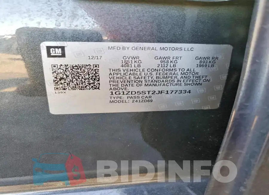 1G1ZD5ST2JF177334 Photo# 12