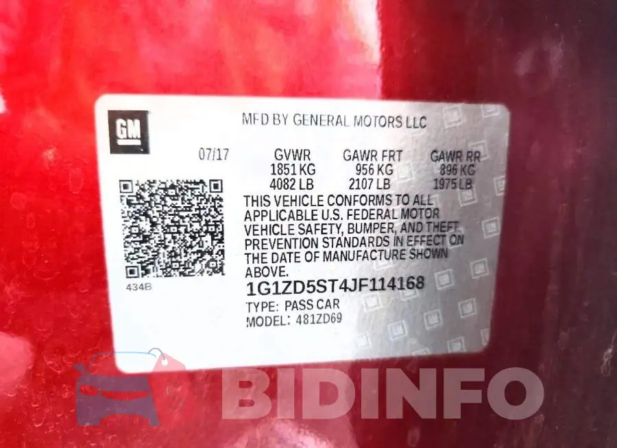 1G1ZD5ST4JF114168 Photo# 13