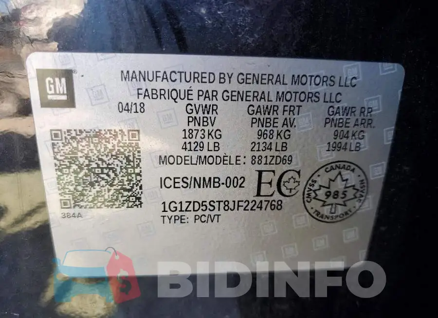 1G1ZD5ST8JF224768 Photo# 12