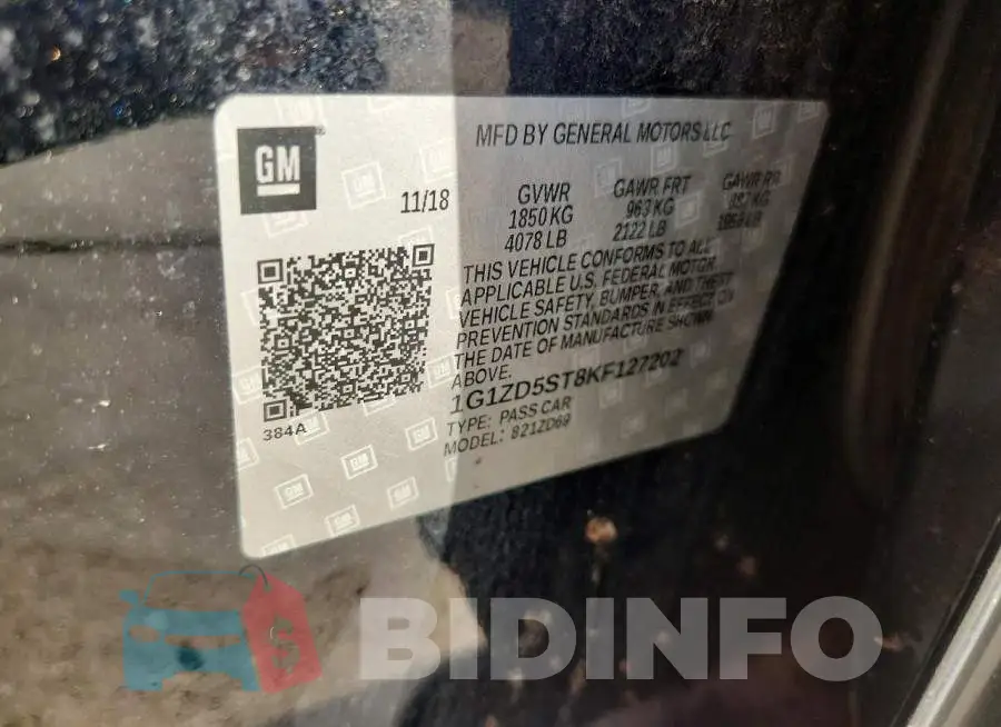 1G1ZD5ST8KF127202 Photo# 12
