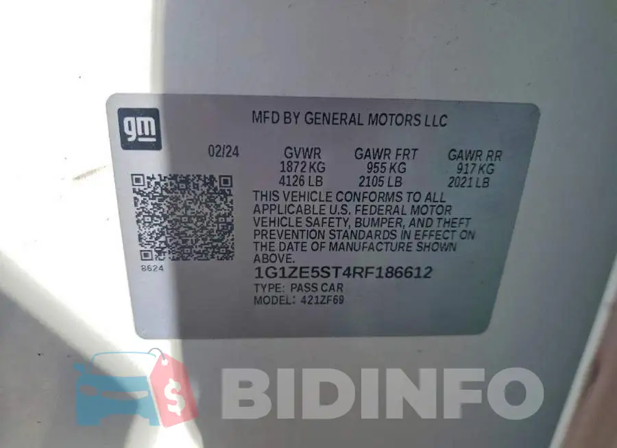 1G1ZE5ST4RF186612 Photo# 12
