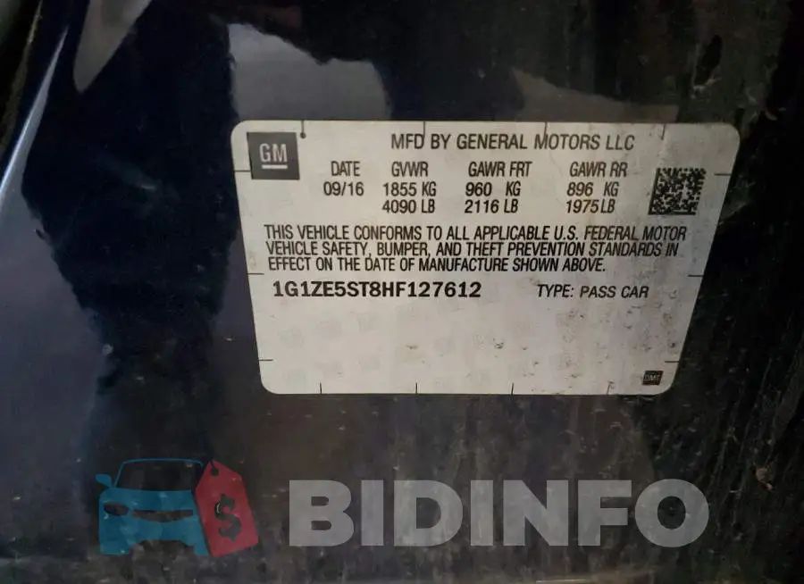 1G1ZE5ST8HF127612 Photo# 12