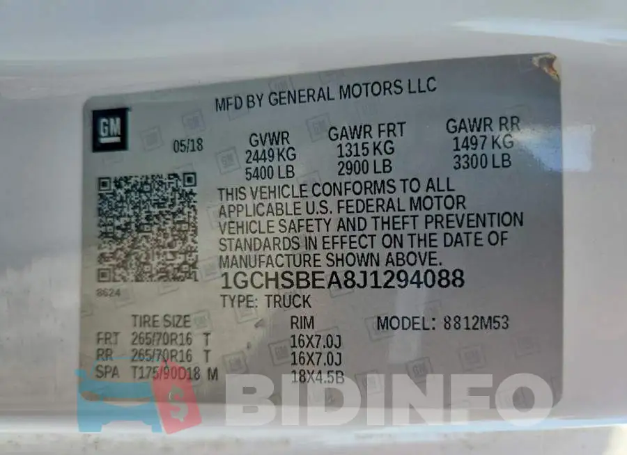 1GCHSBEA8J1294088 Photo# 12