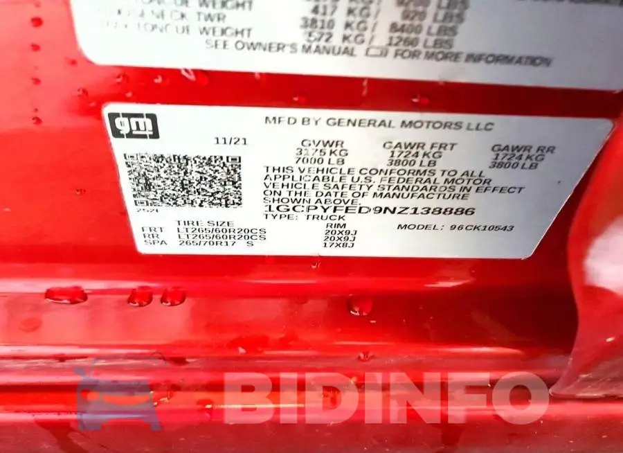 1GCPYFED9NZ138886 Photo# 12