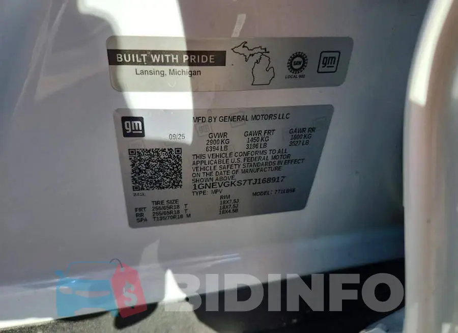 1GNEVGKS7TJ168917 Photo# 14