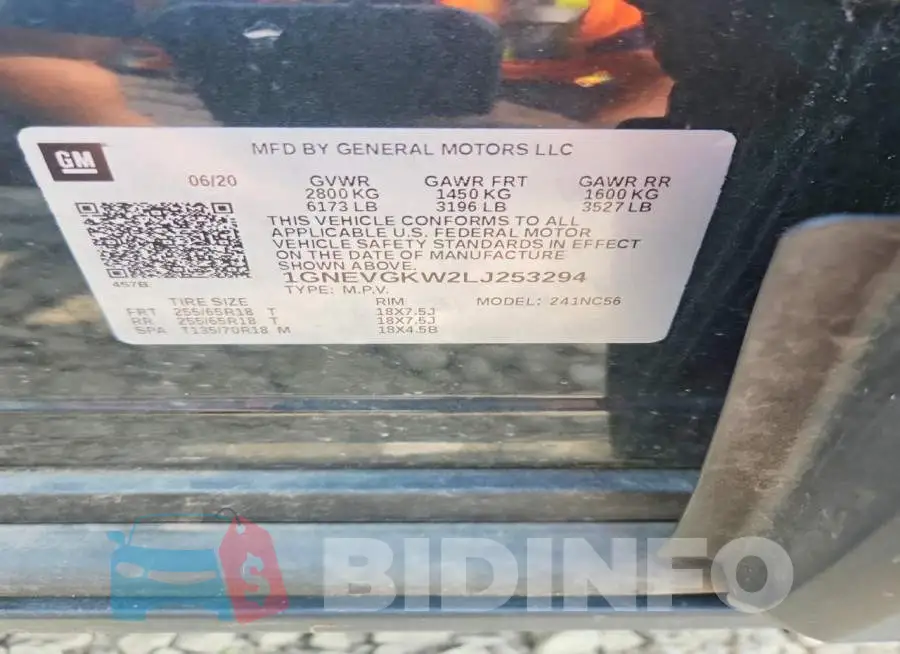 1GNEVGKW2LJ253294 Photo# 13