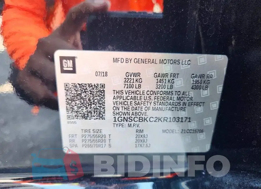 1GNSCBKC2KR103171 Photo# 13