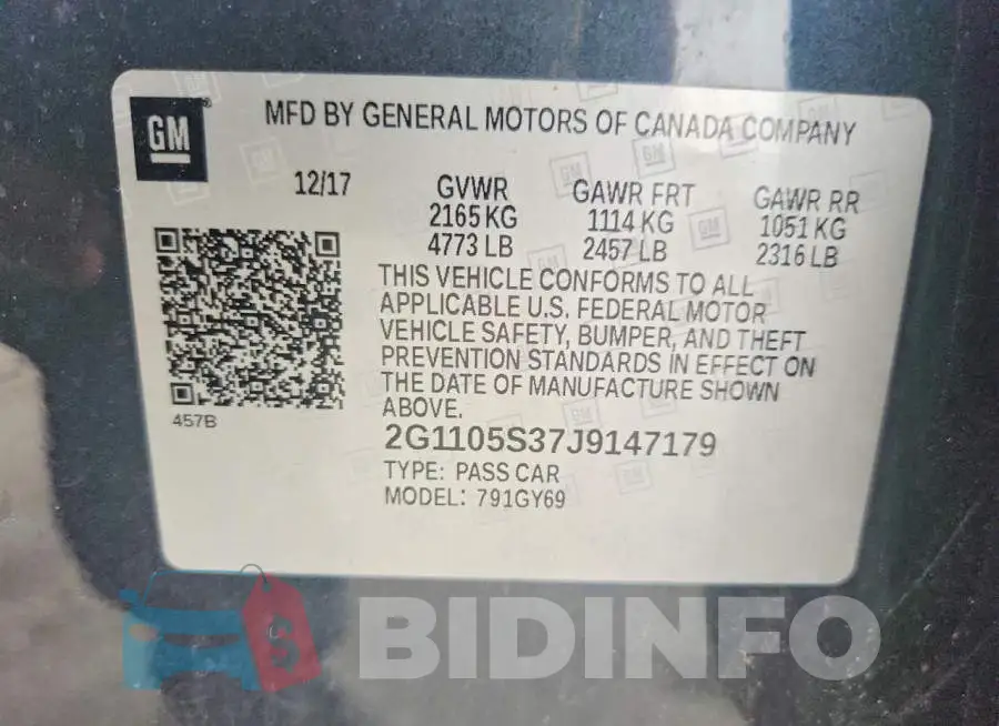 2G1105S37J9147179 Photo# 12