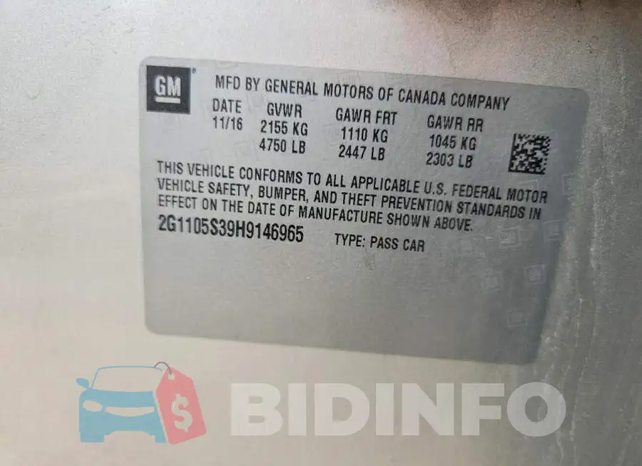 2G1105S39H9146965 Photo# 13