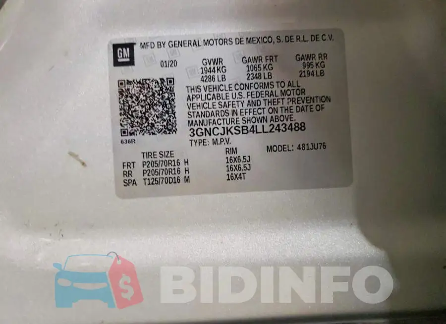 3GNCJKSB4LL243488 Photo# 13