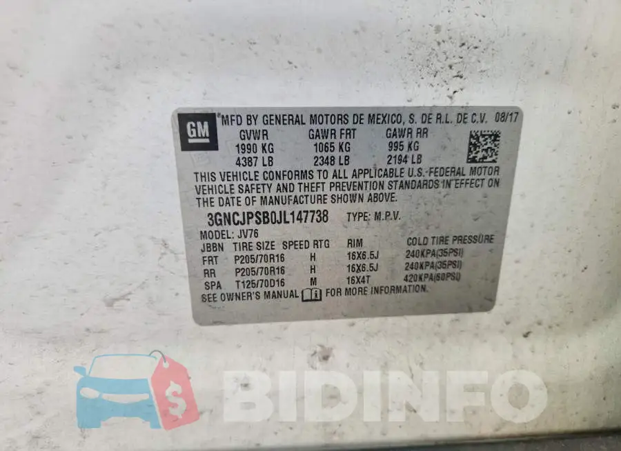 3GNCJPSB0JL147738 Photo# 13