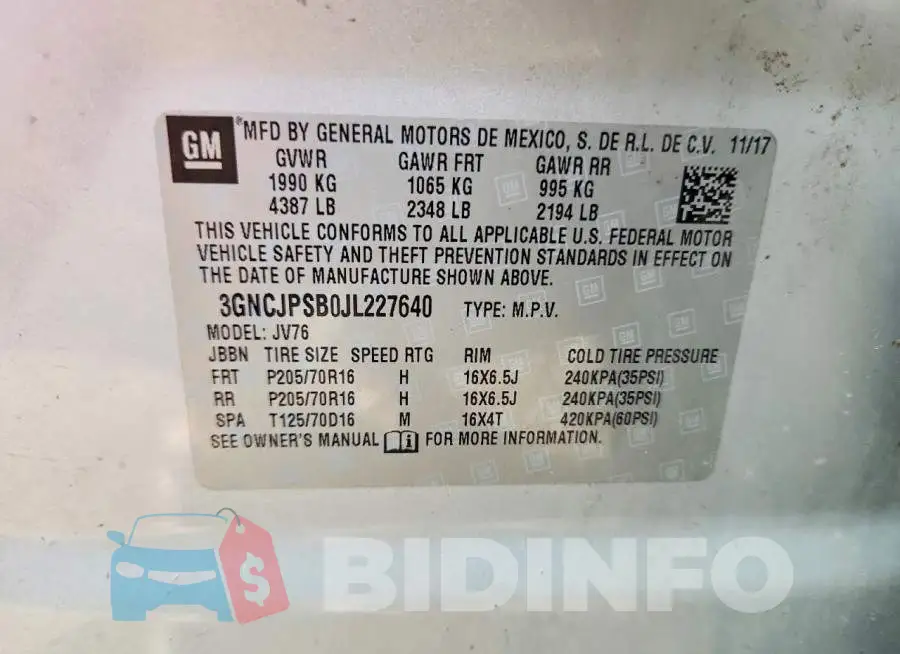 3GNCJPSB0JL227640 Photo# 12