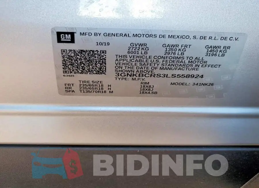 3GNKBCRS3LS558924 Photo# 13