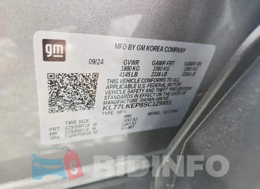 KL77LKEP8SC129951 Photo# 13
