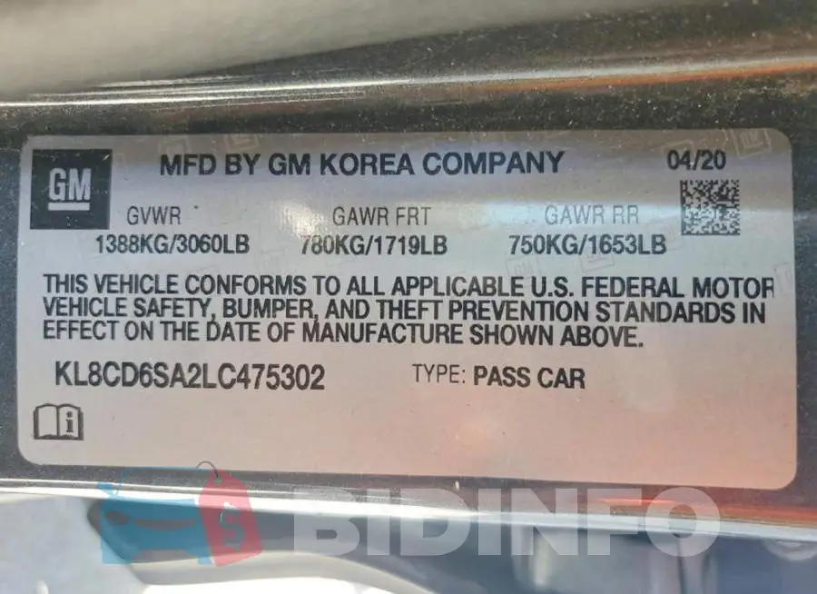 KL8CD6SA2LC475302 Photo# 12