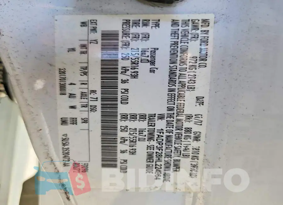 1FADP3F28HL224964 Photo# 12