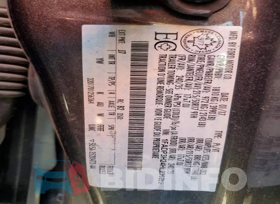 1FADP3H24HL236283 Photo# 12