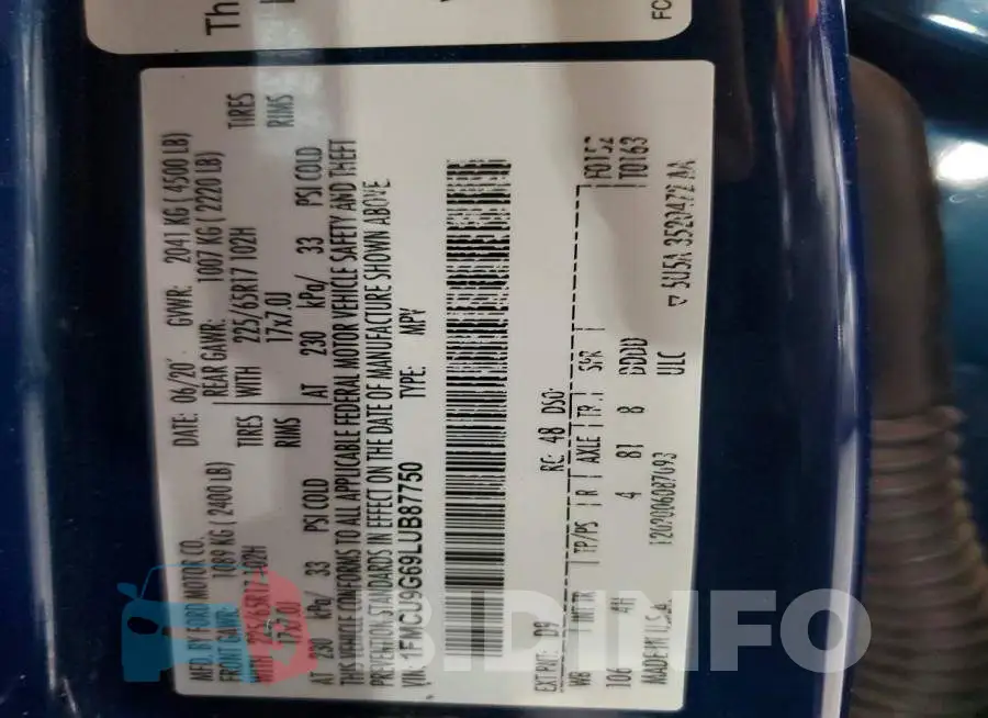 1FMCU9G69LUB87750 Photo# 12